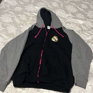Real Madrid soccer zip up hoodie